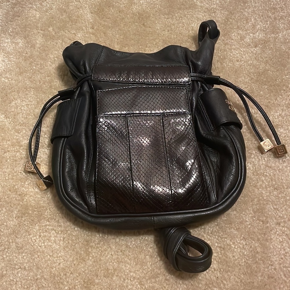 SEE BY CHLOE BLACK LEATHER SNAKE SKIN STYLE PURSE - Picture 10 of 10